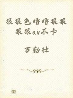 狠狠色噜噜狠狠狠狠av不卡
