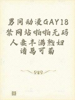 男同动漫GAY18禁网站啪啪无码人妻丰满熟妇