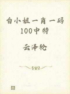 白小姐一肖一码100中特