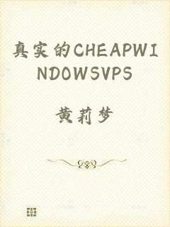 真实的CHEAPWINDOWSVPS