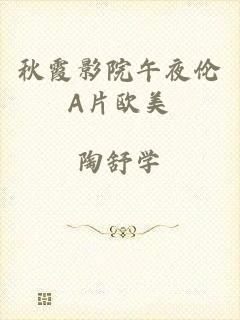 秋霞影院午夜伦A片欧美
