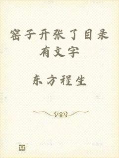 窑子开张了目录有文字