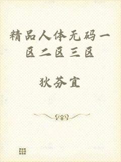 精品人体无码一区二区三区