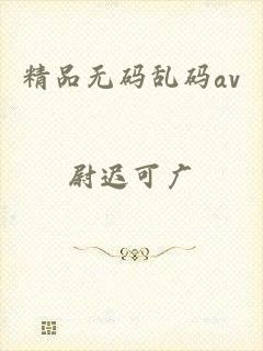 精品无码乱码av