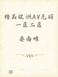 精品欧洲AV无码一区二区