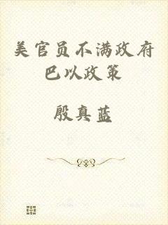 美官员不满政府巴以政策