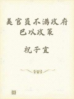 美官员不满政府巴以政策