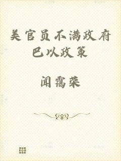 美官员不满政府巴以政策