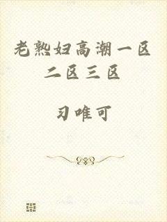 老熟妇高潮一区二区三区
