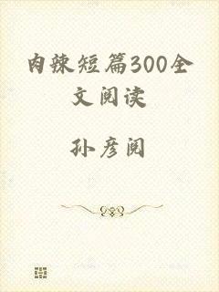 肉辣短篇300全文阅读
