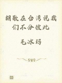 胡歌在台湾说我们不分彼此