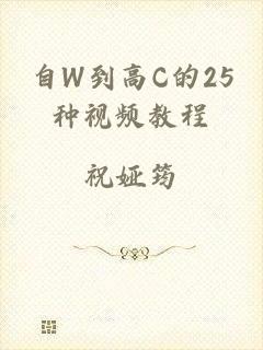 自W到高C的25种视频教程