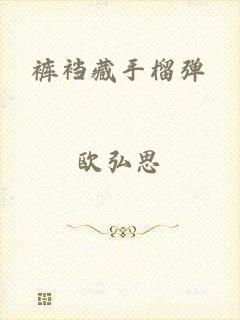 裤裆藏手榴弹