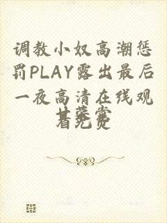 调教小奴高潮惩罚PLAY露出最后一夜高清在线观看免费