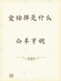 贫铀弹是什么