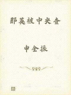 那英被中央查