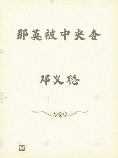 那英被中央查