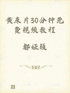 黄床片30分钟免费视频教程
