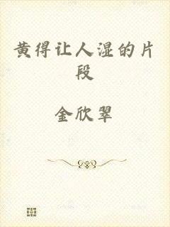 黄得让人湿的片段