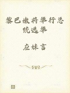 黎巴嫩将举行总统选举