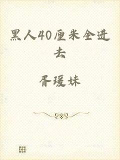 黑人40厘米全进去